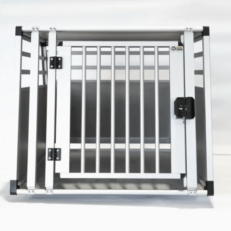 Hundeversum Hundebox Einzelbox Aluminium PLUS (Versperrbar)