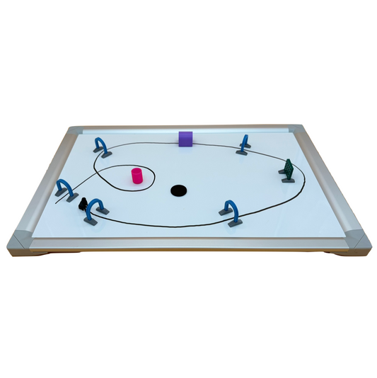 Hoopers Parcours Miniaturfiguren aufgebaut