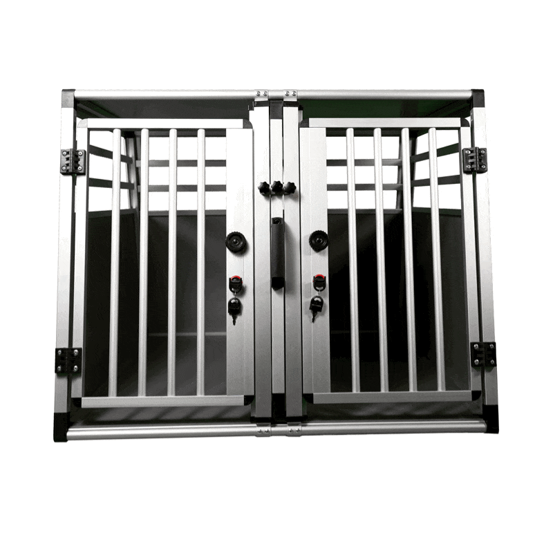 Hundebox Aluminium Doppelbox drehend