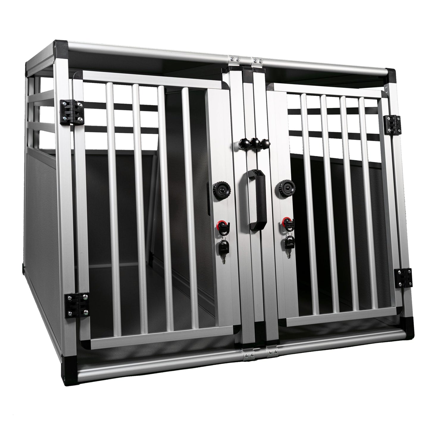 Hundebox_Doppelbox_Ansicht_von_Vorne_schraeg_links