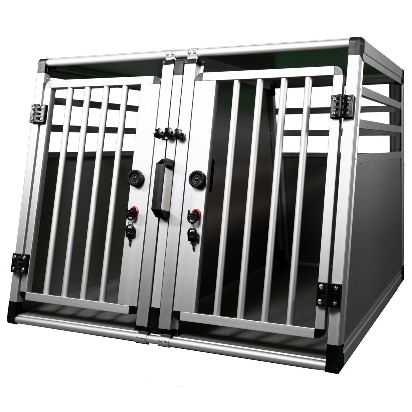 Hundebox_Doppelbox_Ansicht_von_Vorne_schraeg rechts