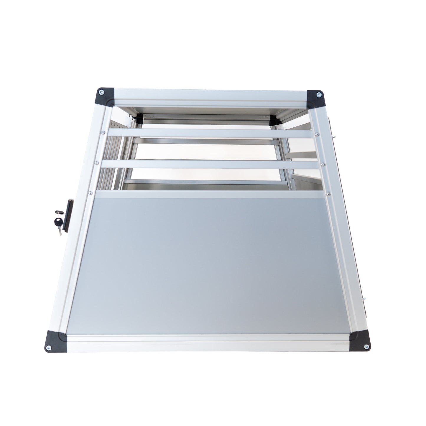 Hundebox_Einzelbox_Plus_Ansicht_schraeg_von_seite_rechts