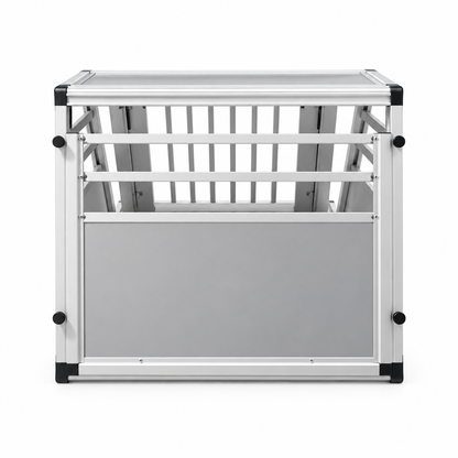Hundeversum Aluminium PLUS Single Dog Crate – lockable & with emergency exit