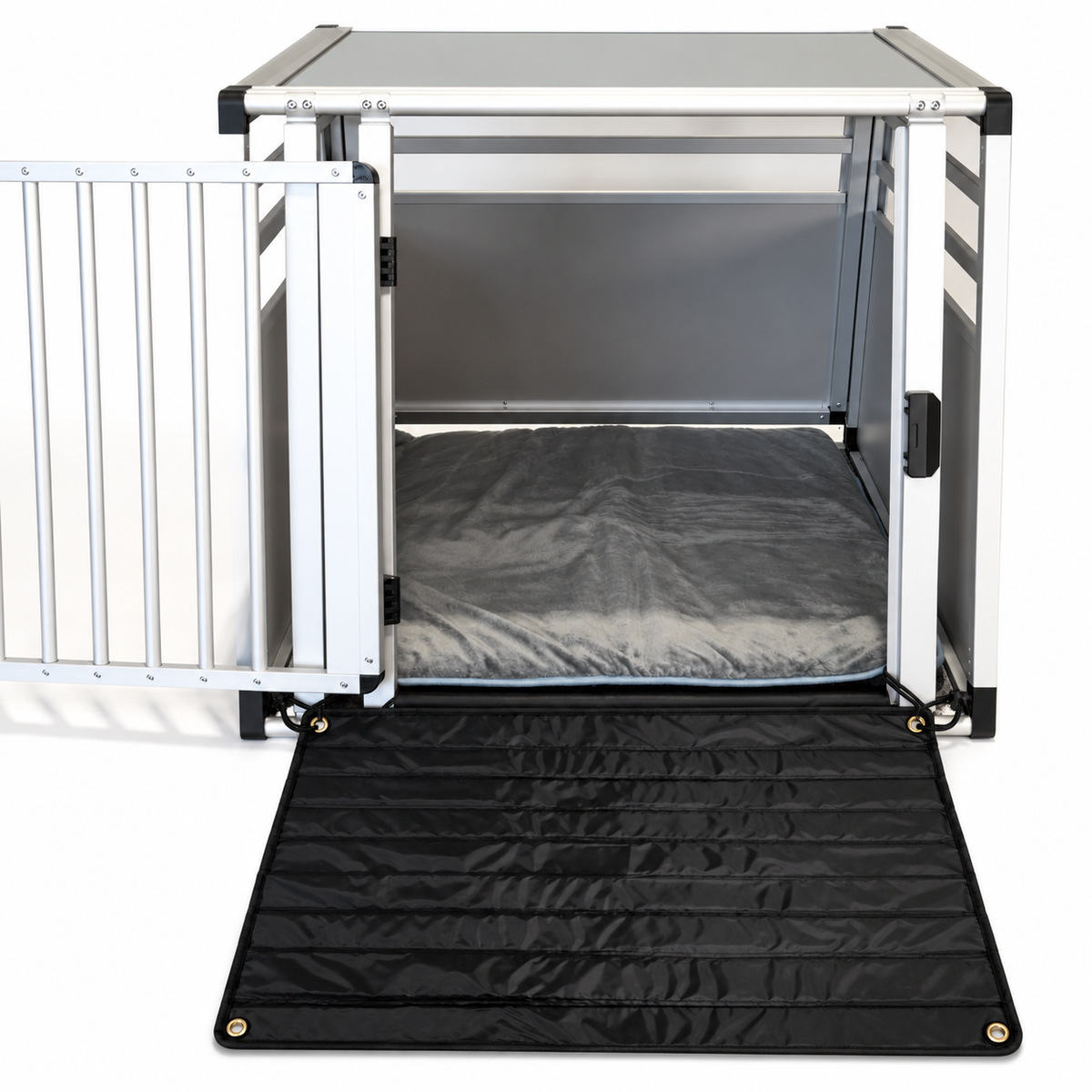 Set: Anti-Slip Mat (1x) & Dog Bed (1x) Single Crate 
