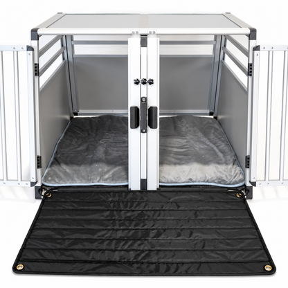Set: Antirutschmatte (2x) & Hundebett (2x) passend für die Doppelbox + Ladekantenschutz