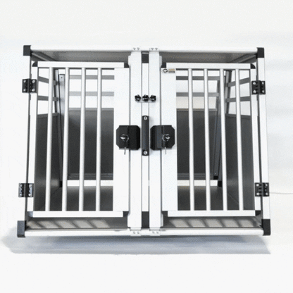 Hundeversum Hundebox Doppelbox Aluminium PLUS(Versperrbar)