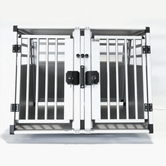 Hundeversum Hundebox Doppelbox Aluminium PLUS(Versperrbar)