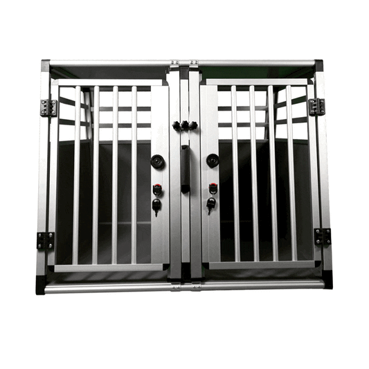 Hundebox Aluminium Doppelbox drehend