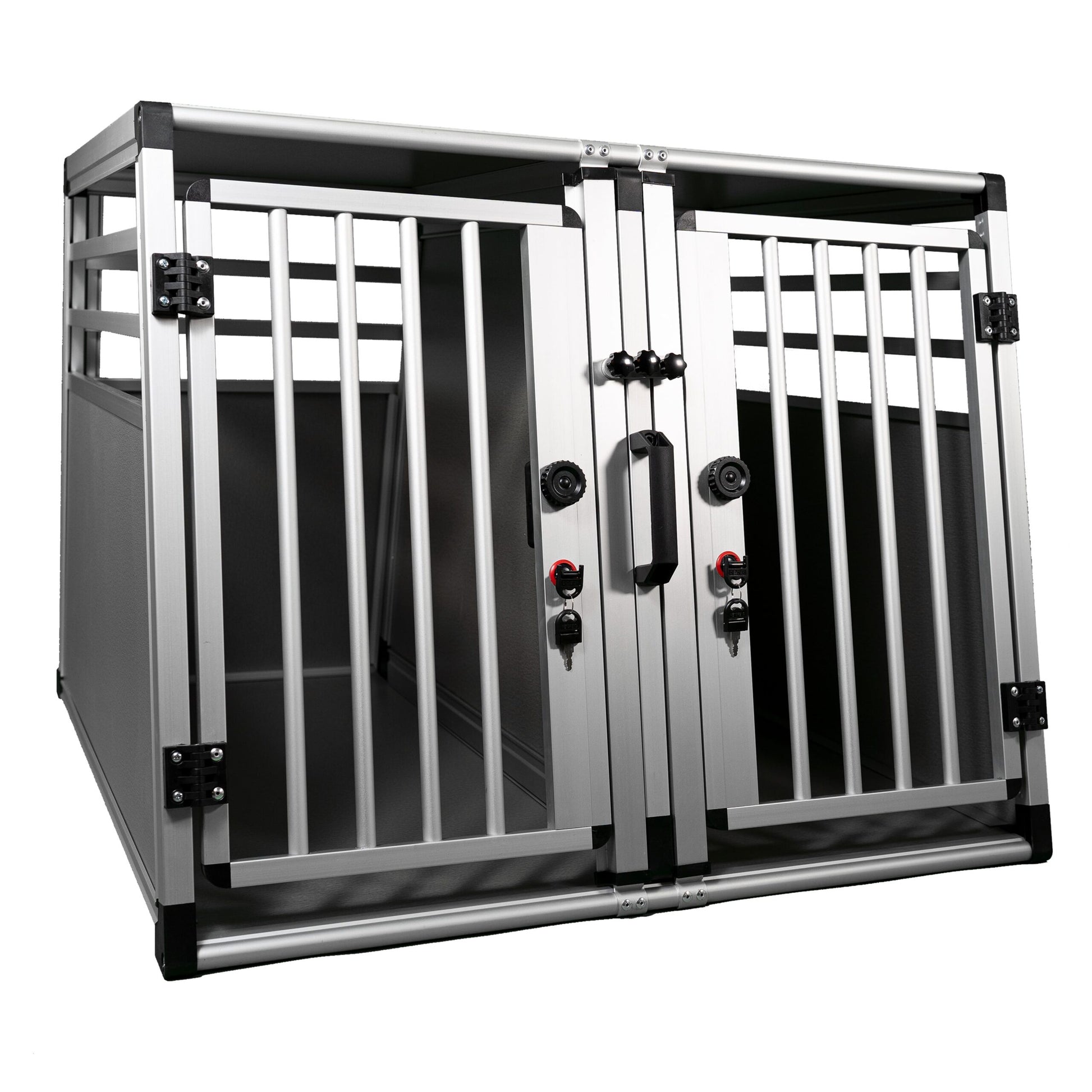 Hundebox_Doppelbox_Ansicht_von_Vorne_schraeg_links