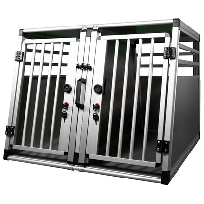 Hundebox_Doppelbox_Ansicht_von_Vorne_schraeg rechts